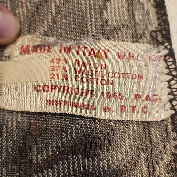 Vintage Velvet Tapestry Wall Hanging Carpet Elk Deer Wildlife 38x20 1965 Italy - Picture 4 of 4